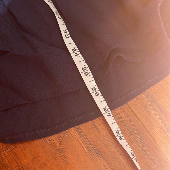 Loft Medium Blue Tunic Ruffled Tiered Ribbed Long Sleeved Top Blouse Sweater - Picture 11 of 11